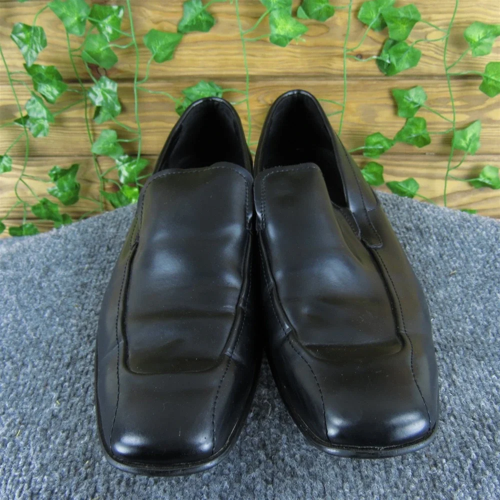 Marc Anthony Men's  Loafer Black Leather Size 12‎ Medium Gently Used 2025